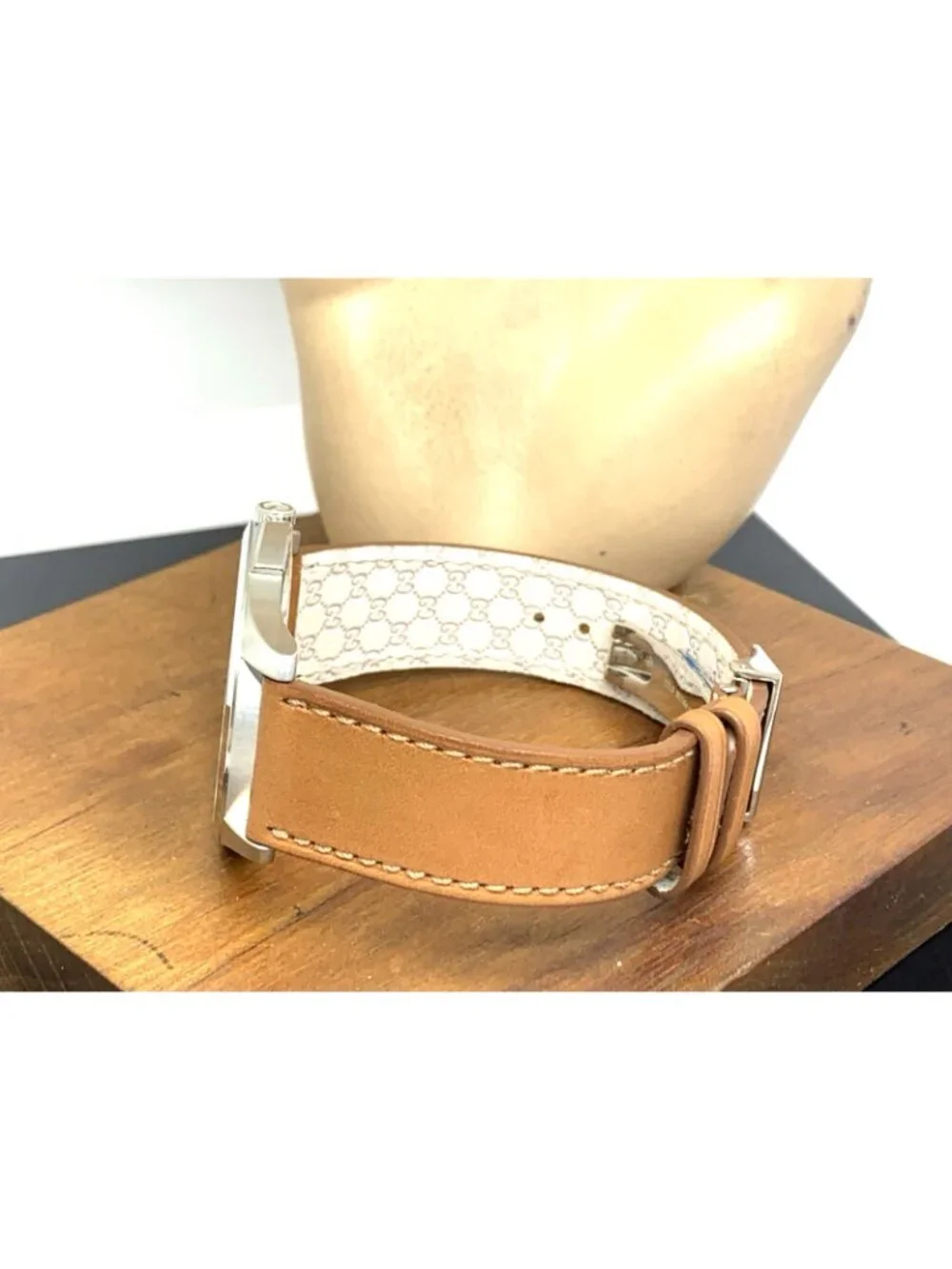 Gucci Men's Watch YA126302 G-Timeless Swiss Quartz Gray Dial Brown Leather 40mm